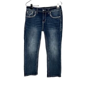 Grace In La Easy Fit Embroidered Jeans